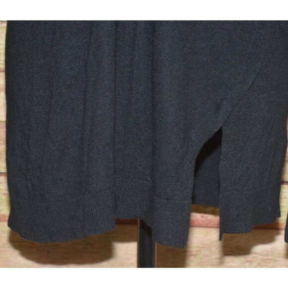 Splendid Ladies L Black Long Sleeve Pullover V-Neck Thin Knit Shirt Top Size L - Picture 3 of 8